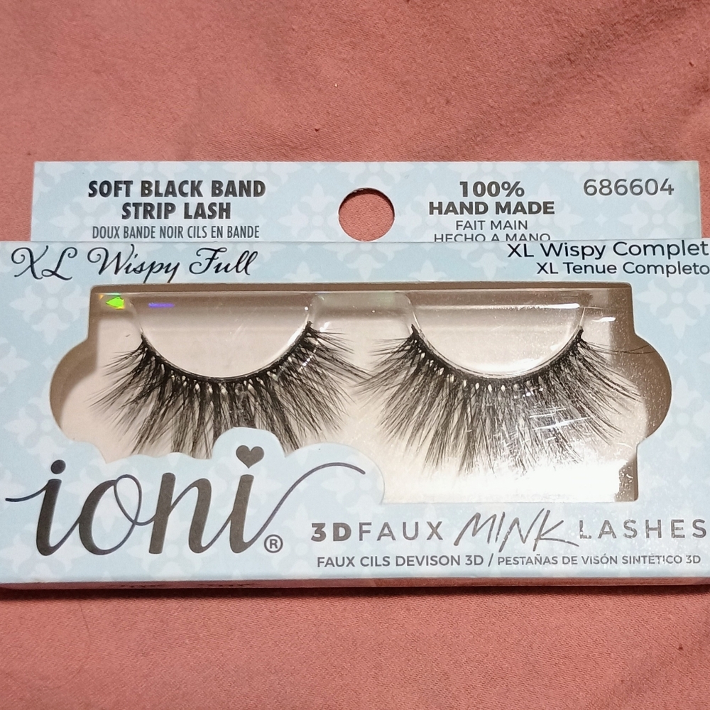 Ioni 3D Faux Mink Lashes - Black XL Wispy full
